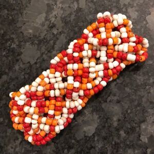 Glass Seed Bead Chunky Elastic Bracelet